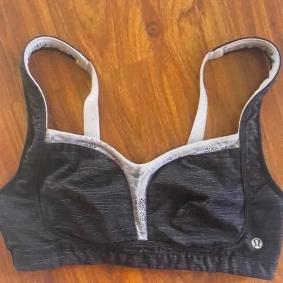 lululemon athletica Other - lululemon athletica Charcoal and White Sports Bra
